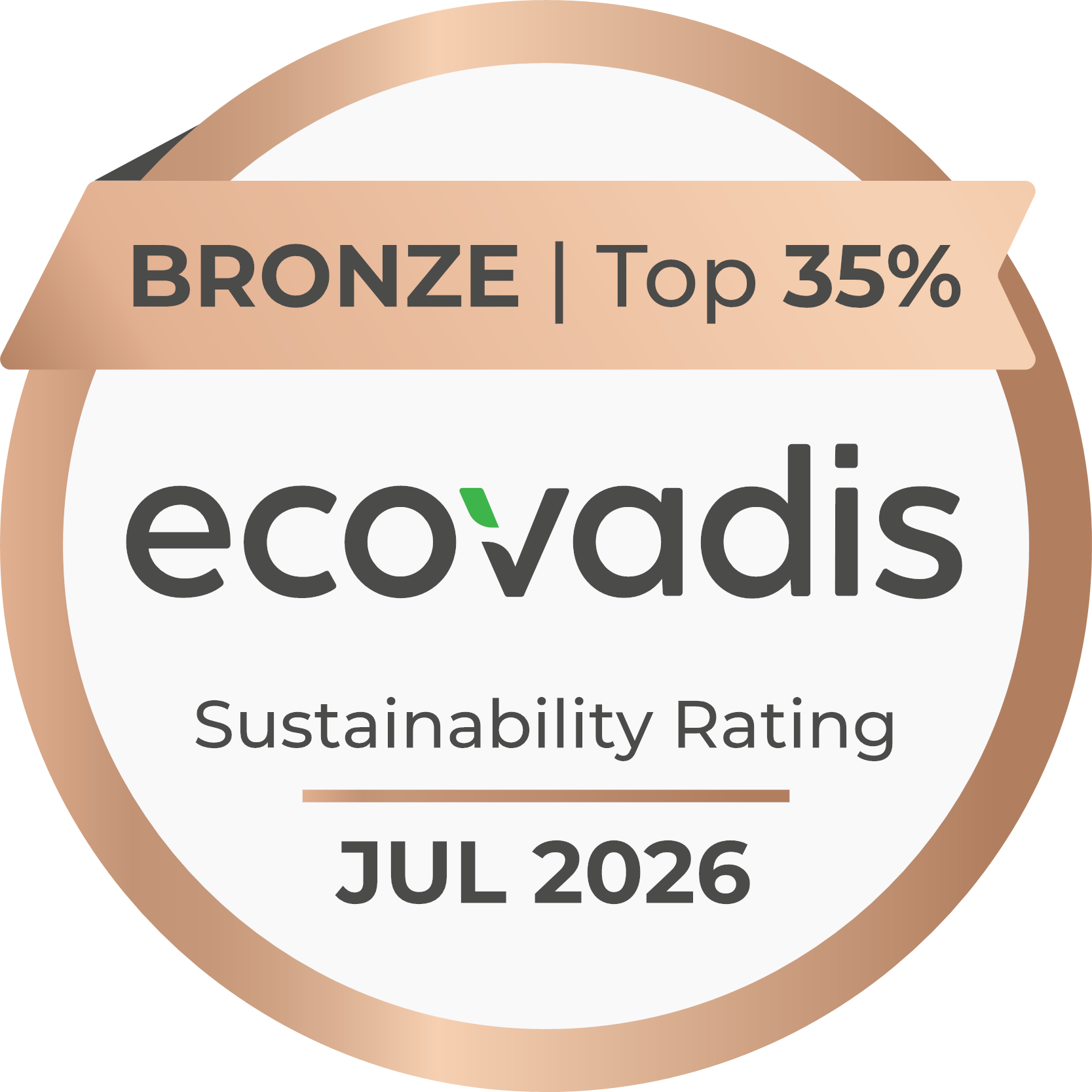 EcoVadis Bronze-Medaille für Nachhaltigkeit